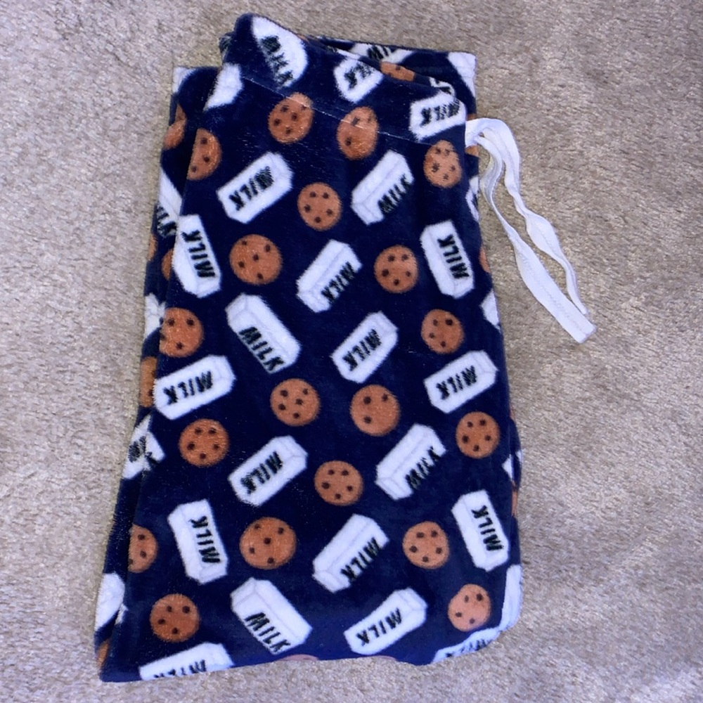Fluffy milk and cookie pajama pants